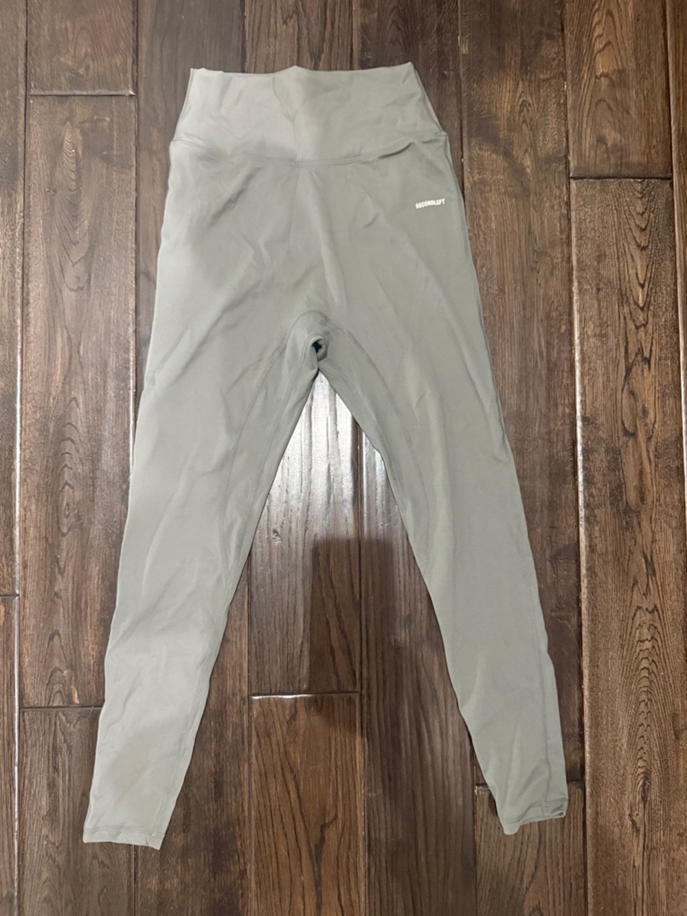 High-Waist Seamless Leggings in Light Gray